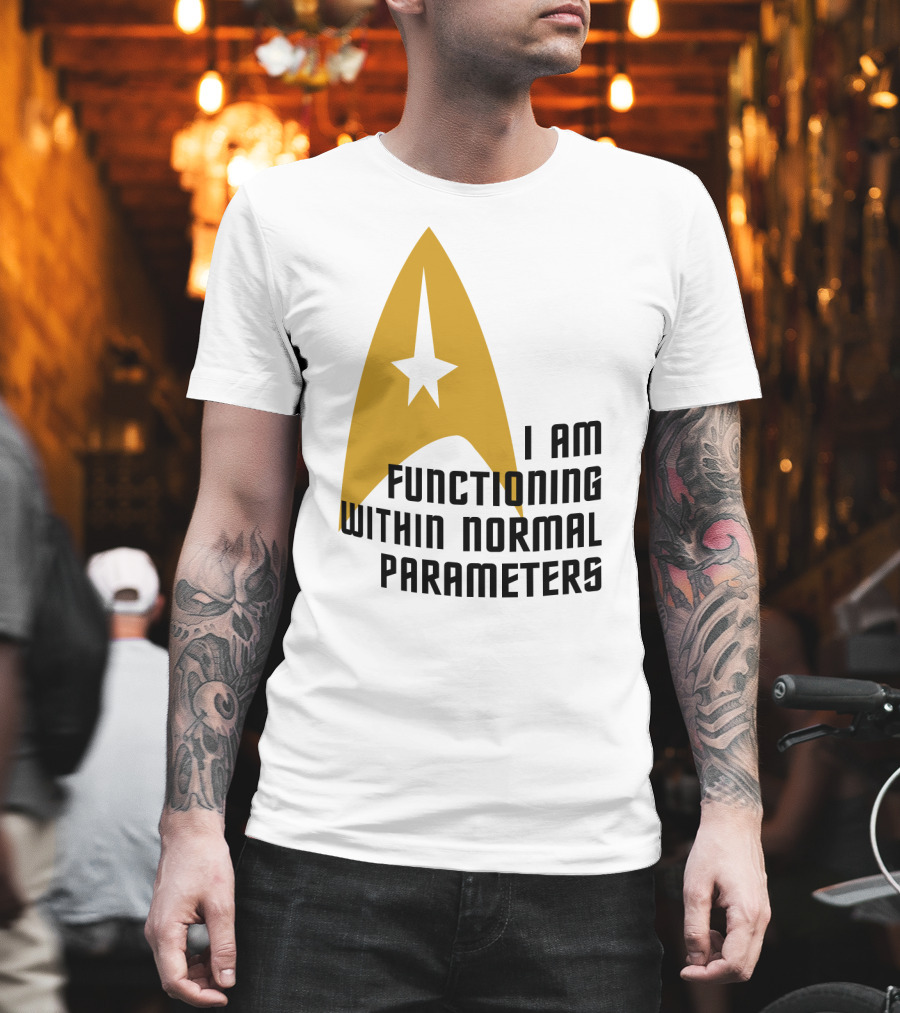 I AM FUNCTIONING WITHIN NORMAL PARAMETERS STAR TREK ICONIC DELTA T-Shirt