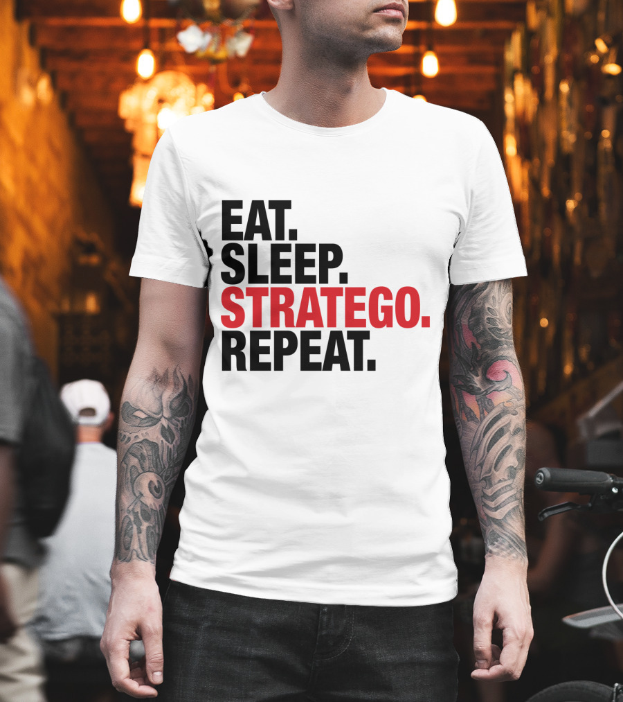 EAT SLEEP STRATEGO REPEAT BOARD GAME CYCLE T-Shirt