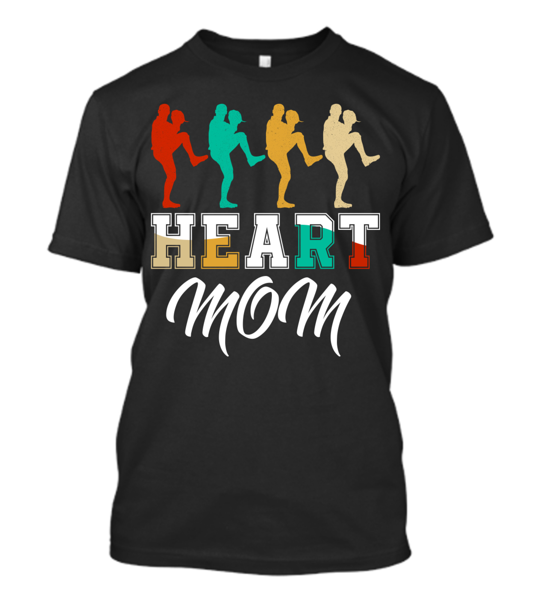 Heart Mom Baseball Player T-Shirt