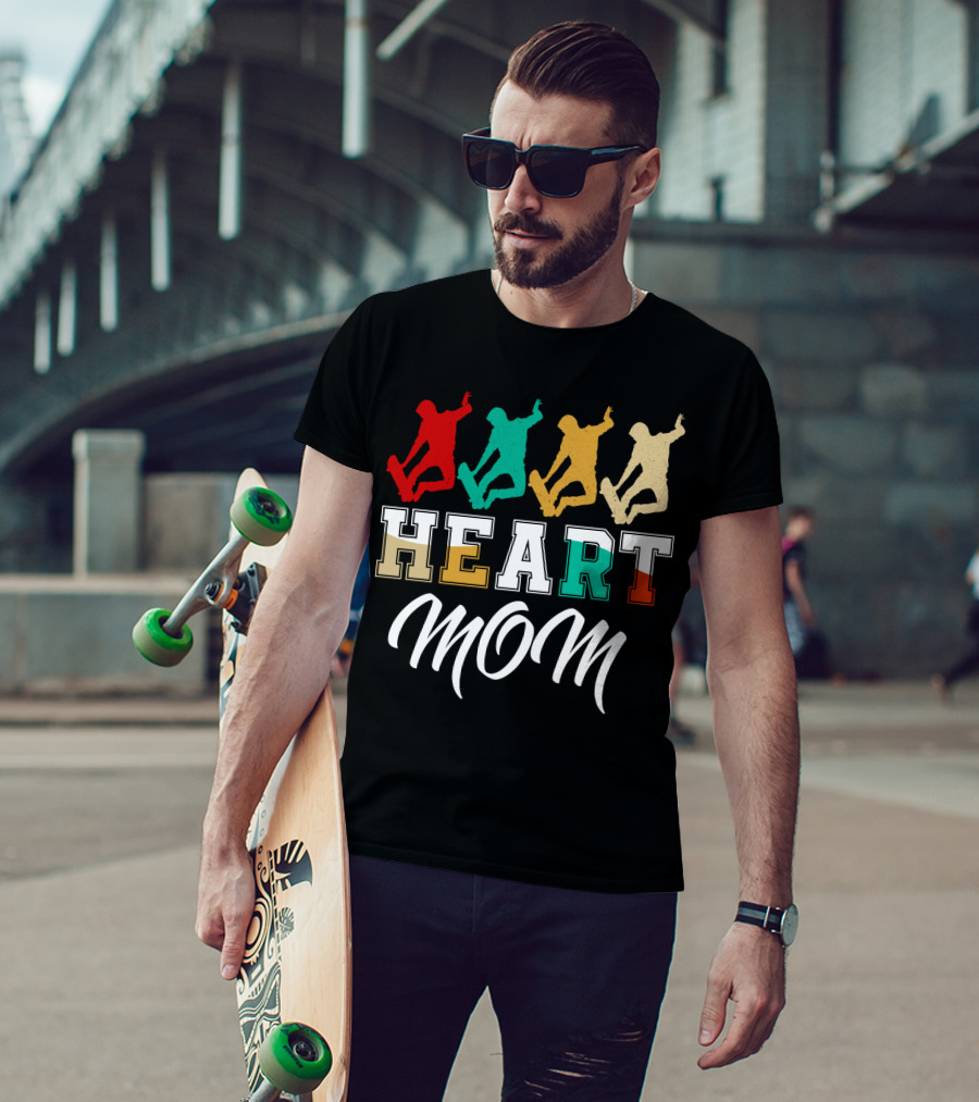 HEART MOM Skateboarding T-Shirt
