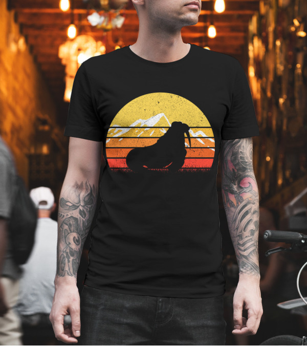 Retro Vintage Walrus Sunset Mountains T-Shirt Retro Vintage Walrus Sunset Mountains T-Shirt
