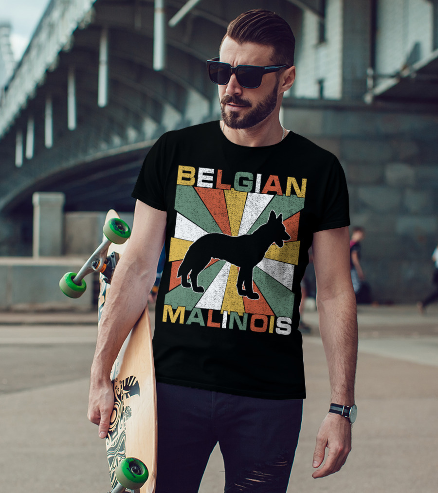 Belgian Malinois Retro 70s Vintage Dog T-Shirt