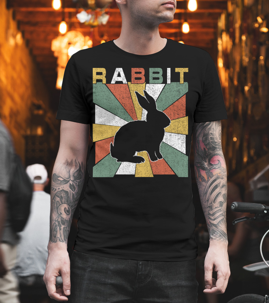 Rabbit Retro 70s Silhouette Sunburst T-Shirt