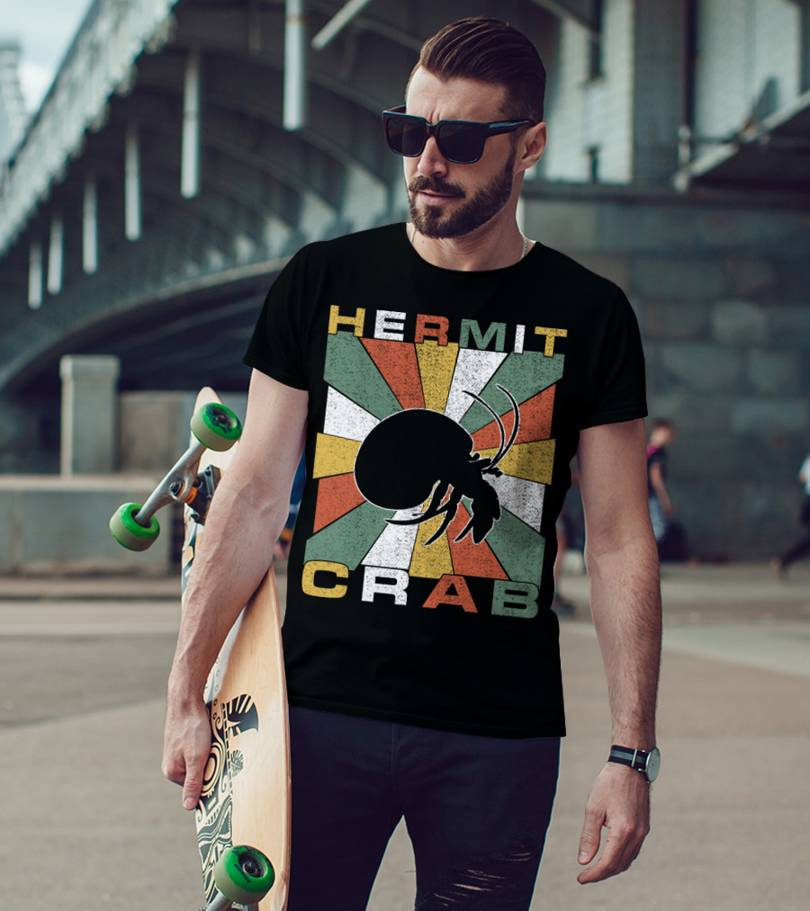 Hermit Crab Retro 70s Vintage T-Shirt