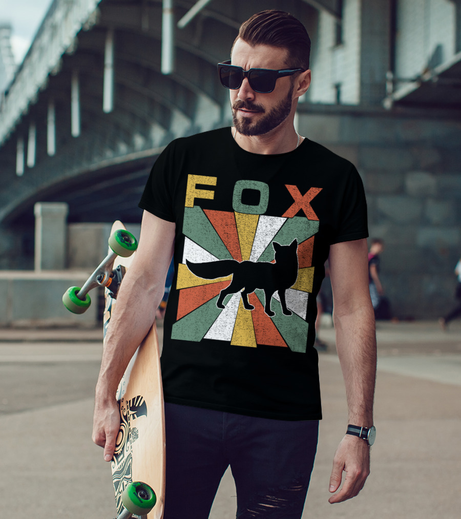 FOX Retro Vintage 70s Silhouette Burst T-Shirt