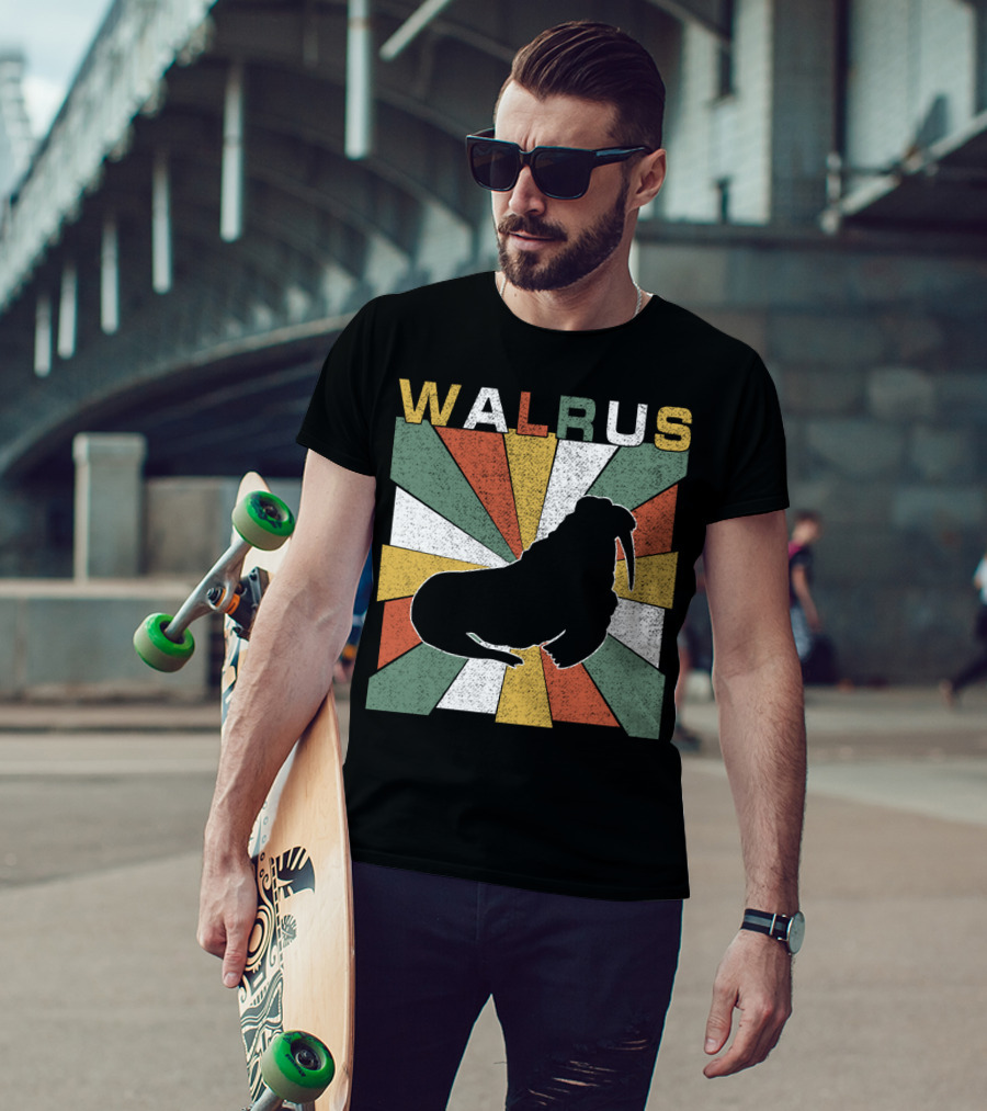 WALRUS Retro 70s Vintage Sunburst T-Shirt