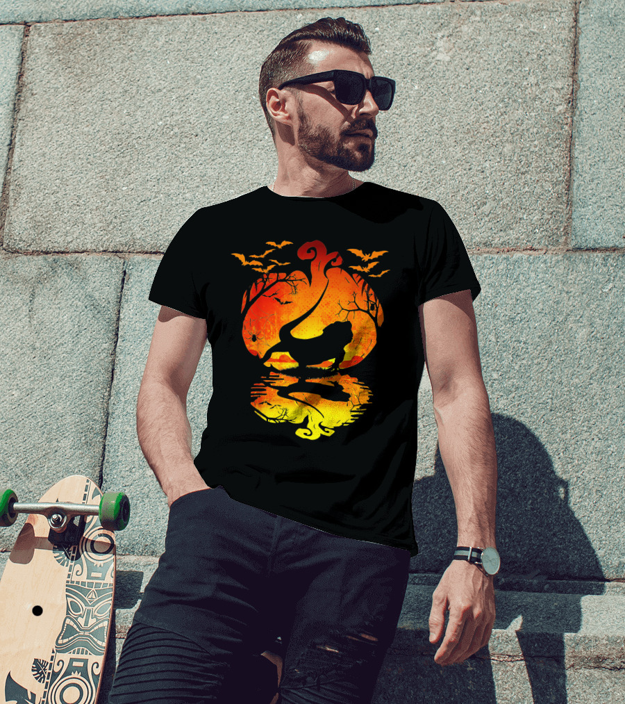 Bearded Dragon Halloween Pumpkin Bats T-Shirt