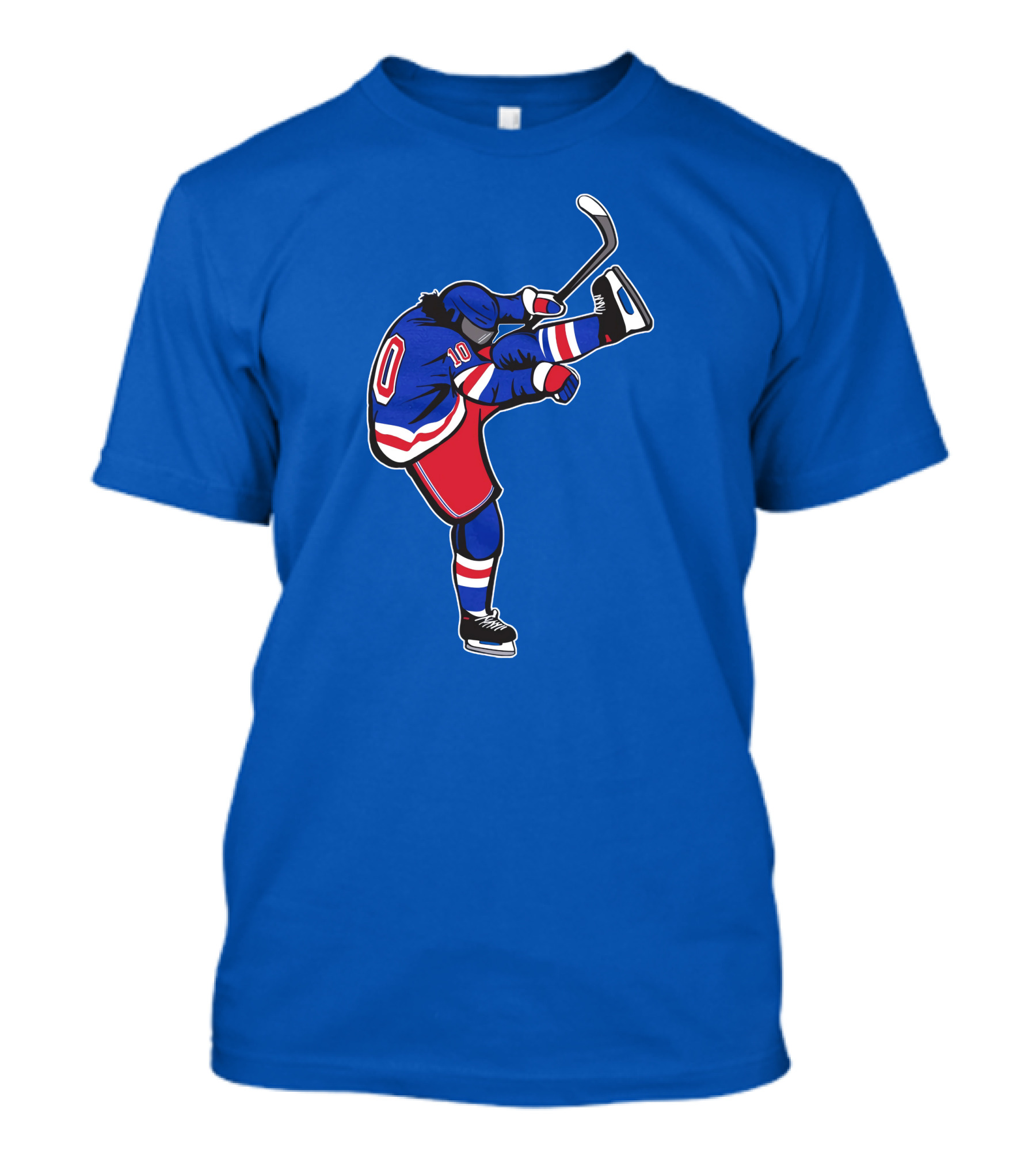 Webleedblue Stores Hockey Player Celebration Action T-Shirt