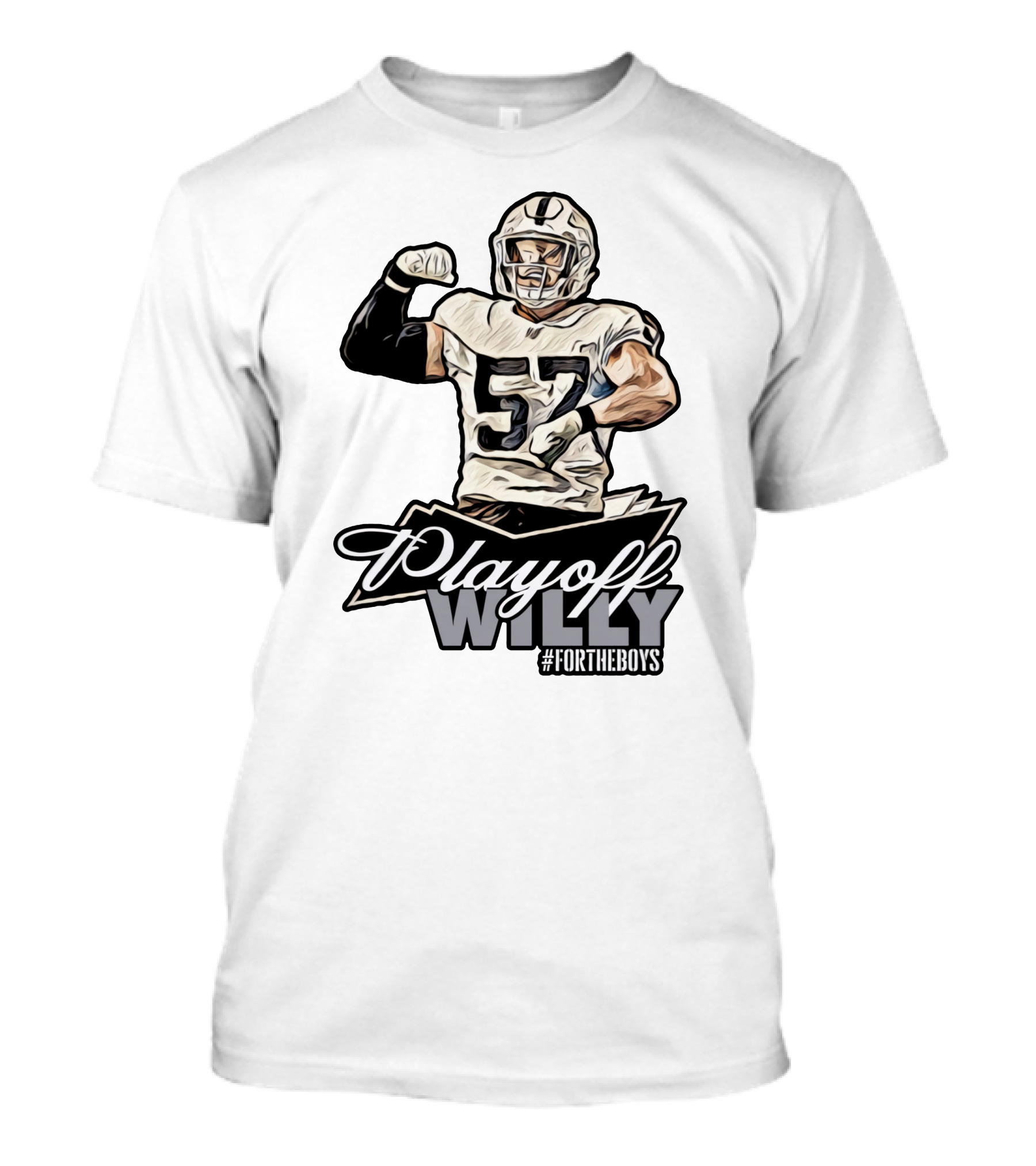 Playoff Willy 57 #ForTheBoys Football Player T-Shirt