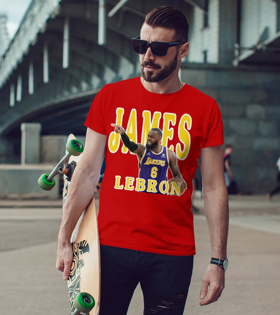 LeBron James Lakers Basketball 6 Jersey T-Shirt