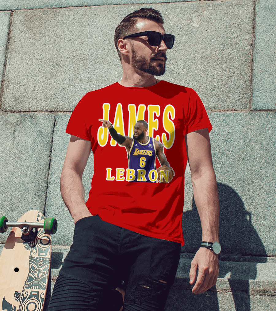 LeBron James Lakers Basketball 6 Jersey T-Shirt