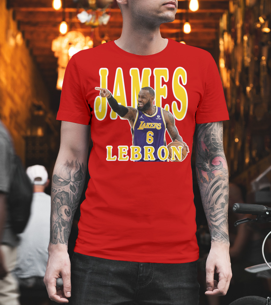 LeBron James Lakers Basketball 6 Jersey T-Shirt