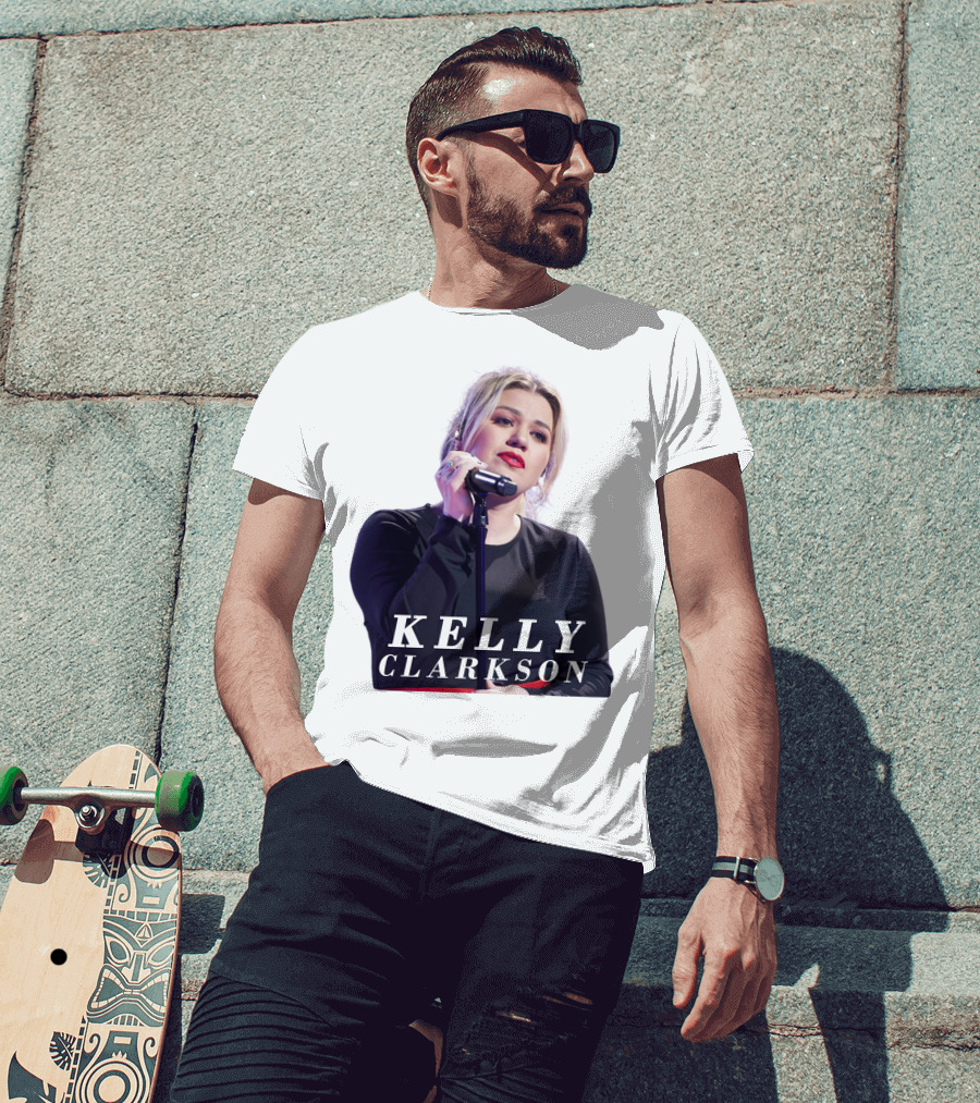 KELLY CLARKSON Concert Performance Microphone Stage T-Shirt