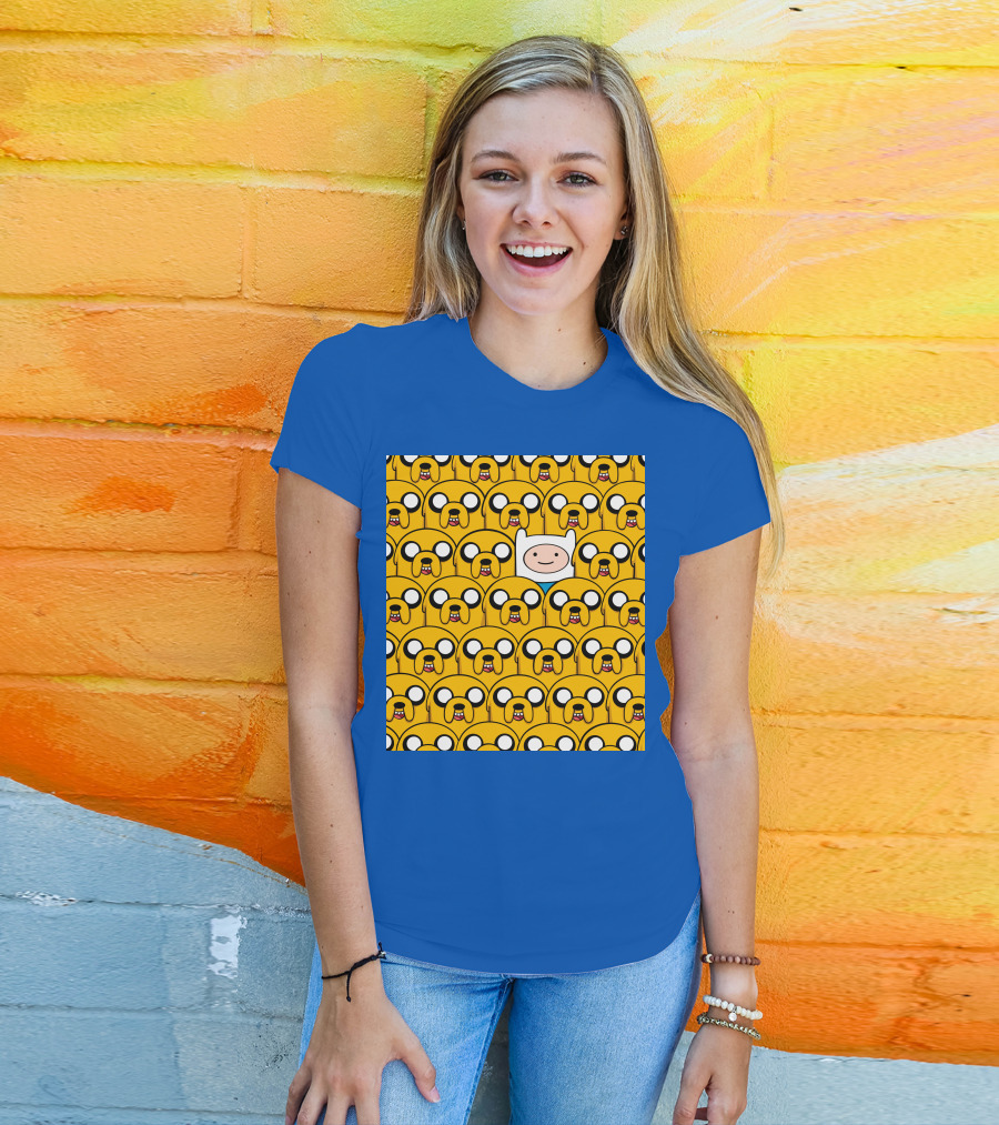Finnthehuman Surrounded By Jake Faces T-Shirt