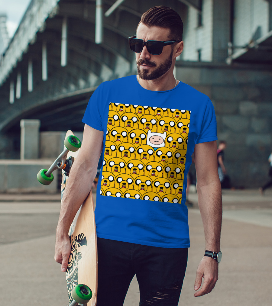 Finnthehuman Surrounded By Jake Faces T-Shirt