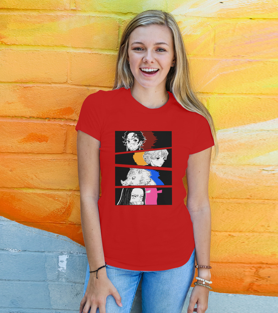Demon Slayer Heroes Manga Style Characters T-Shirt