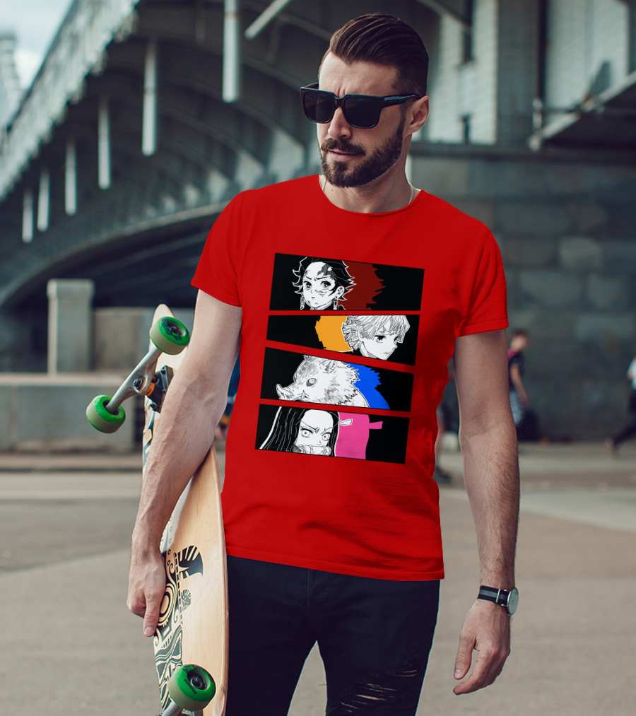 Demon Slayer Heroes Manga Style Characters T-Shirt