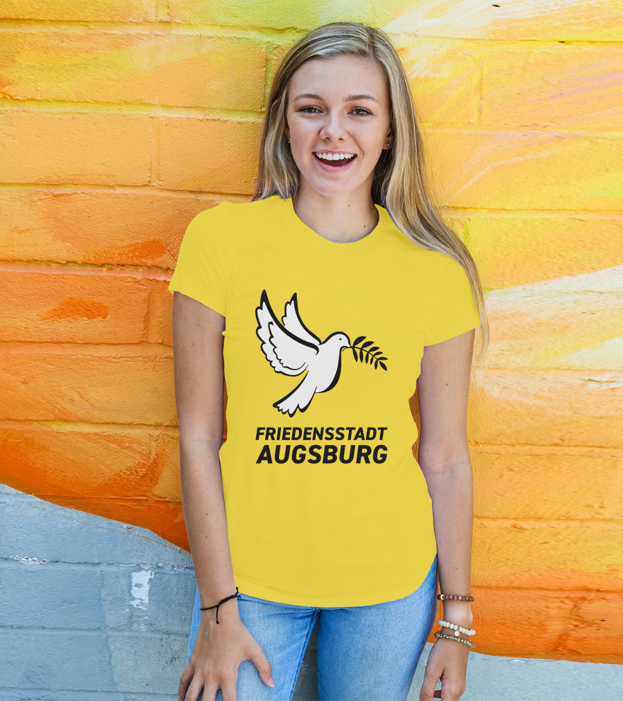 Friedensstadt Augsburg Peace Dove With Olive Branch T-Shirt