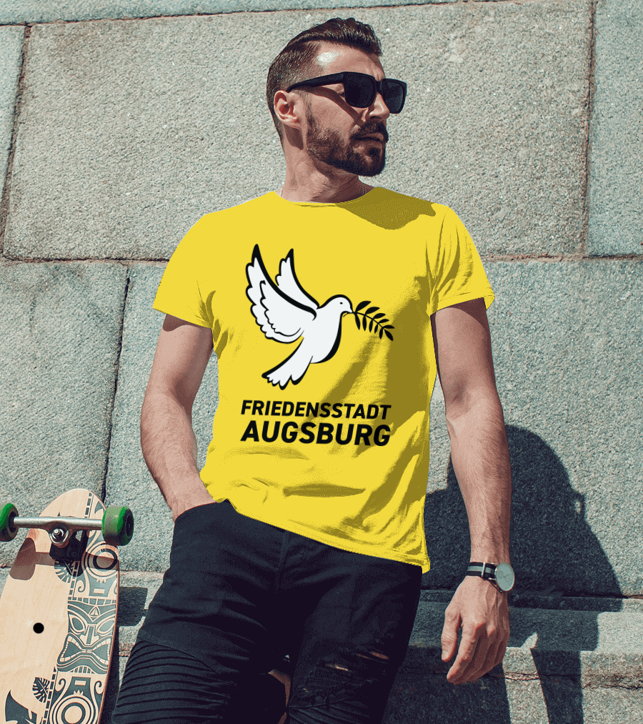 Friedensstadt Augsburg Peace Dove With Olive Branch T-Shirt