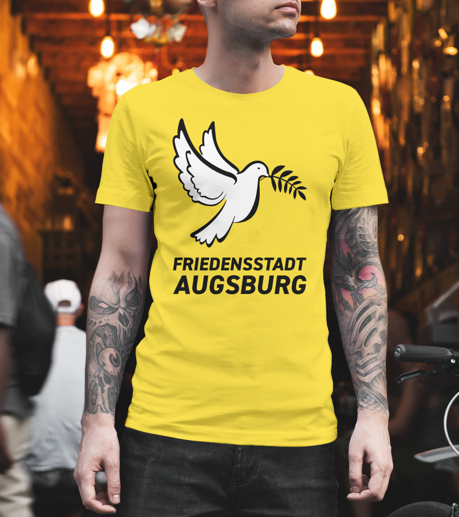 Friedensstadt Augsburg Peace Dove with Olive Branch T-Shirt