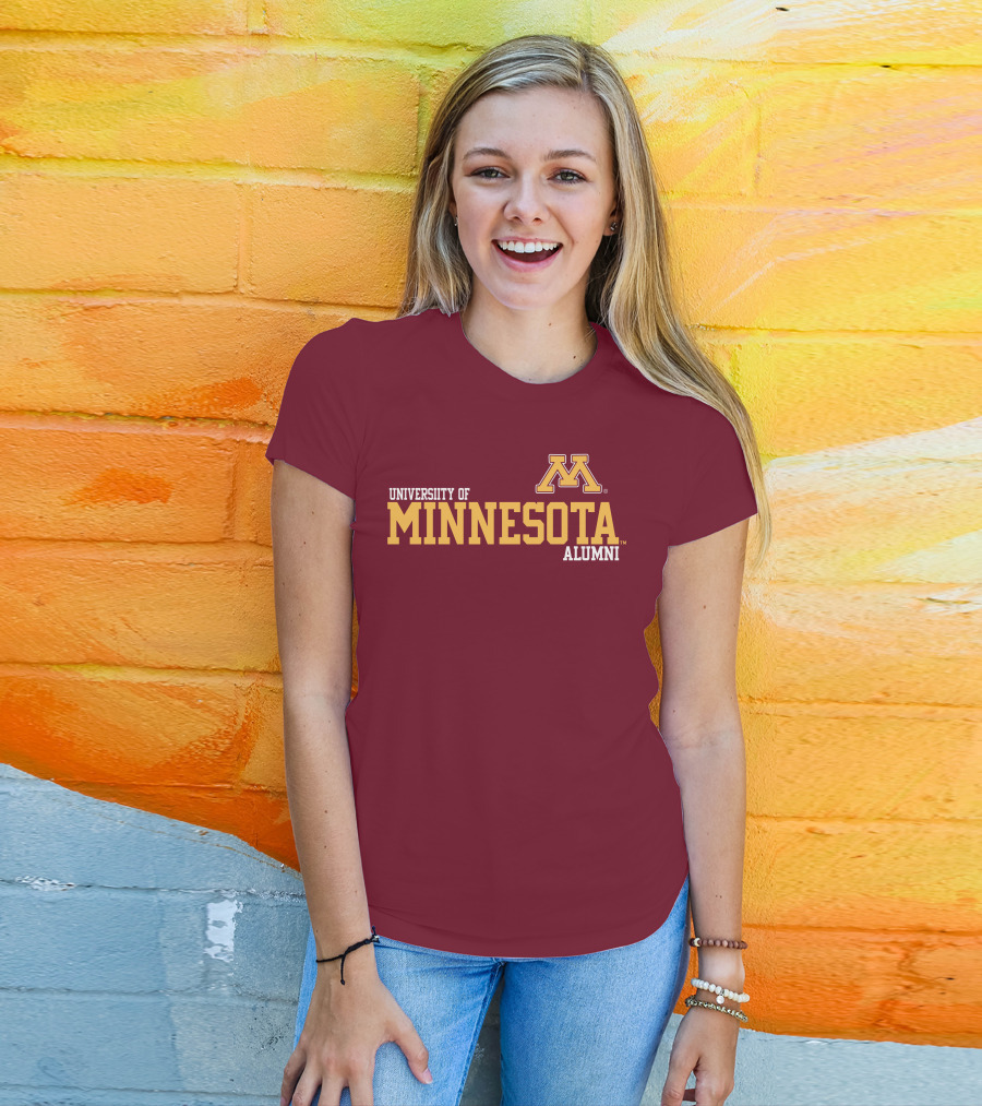 University Of Minnesota Alumni Bold Gold Maroon Iconic Collegiate T-Shirt