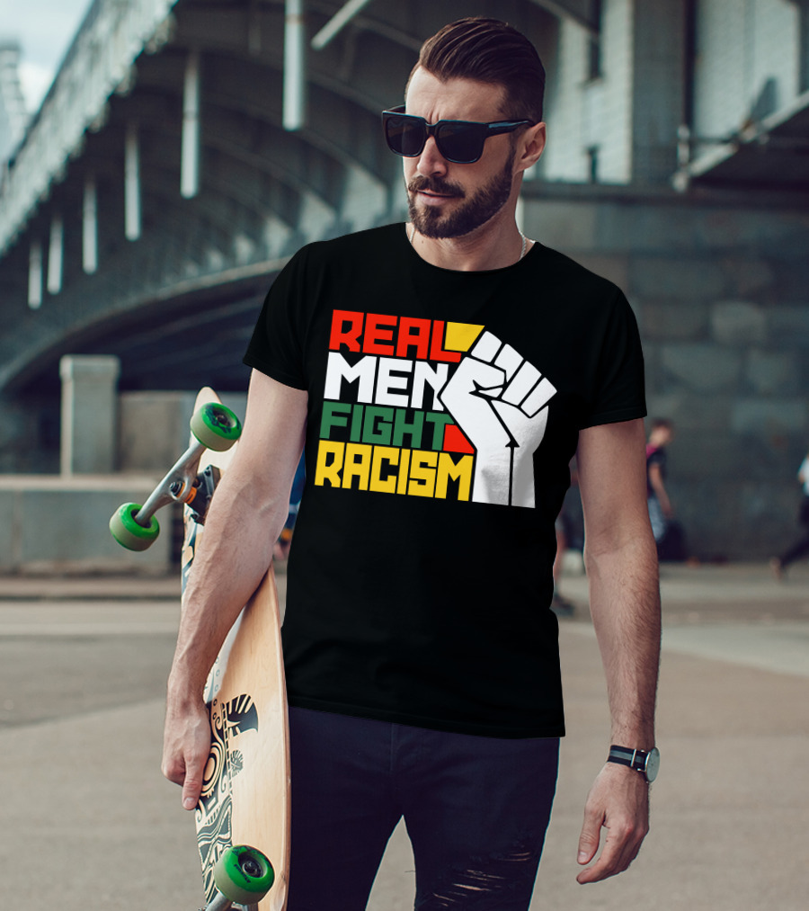 Real Men Fight Racism Silas Young Fist T-Shirt