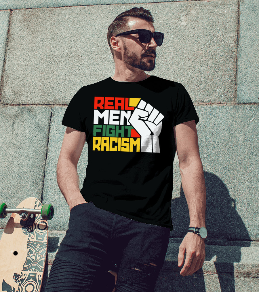 Real Men Fight Racism Silas Young Fist T-Shirt