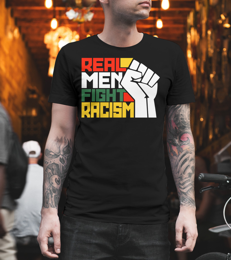 Real Men Fight Racism Silas Young Fist T-Shirt
