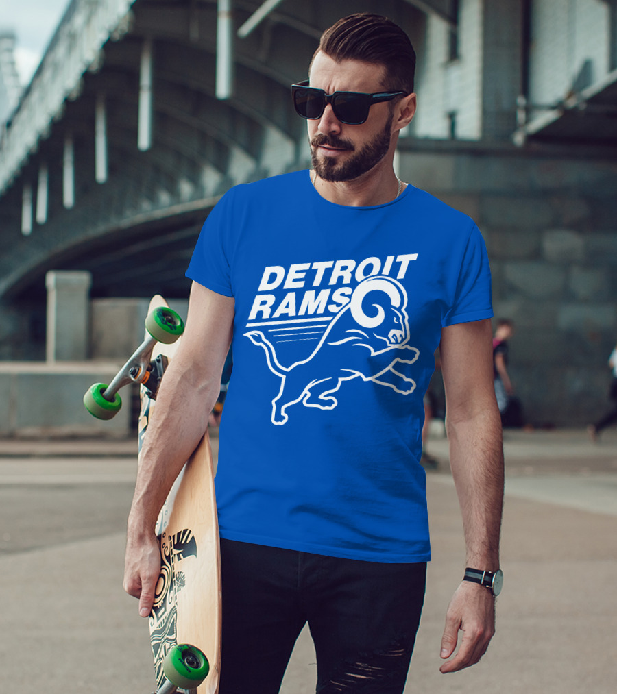 Detroit Rams Pro Sports Zone Charging Blue Ram T-Shirt