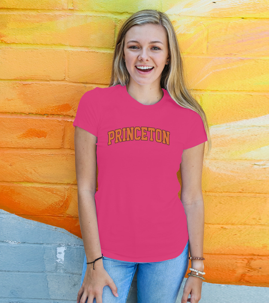 Fairly Odder Princeton Pink Arch Text T-Shirt