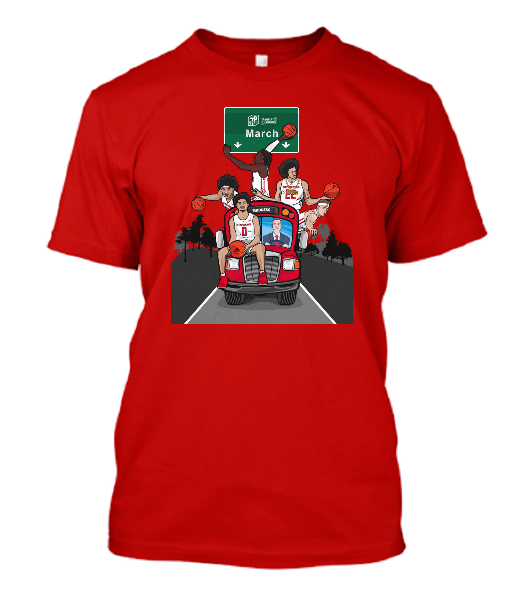 Coach Pikiell The Scarlet Knights Basketball Road To March Madness T-Shirt
