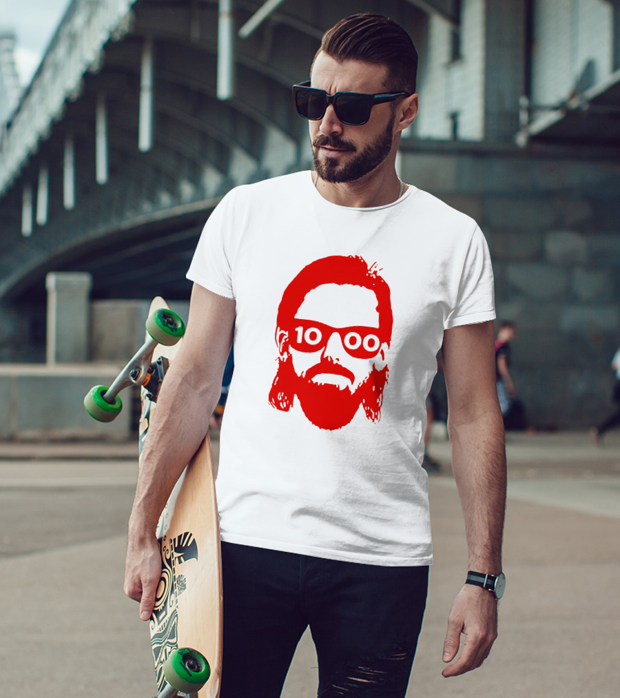 Detroit Red Wings Marc Staal 1000th Game Beard T-Shirt
