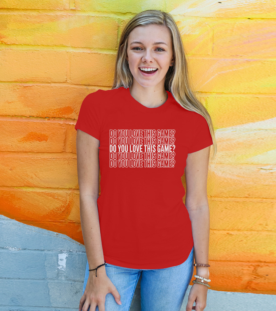 Adam Sandler Do You Love This Game Repeated Text T-Shirt