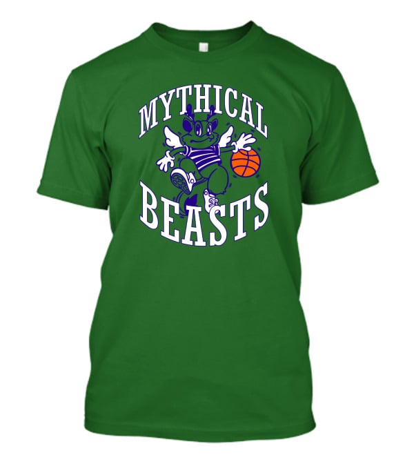 Mythical Beasts 90's B Ball Wings And Hoops T-Shirt