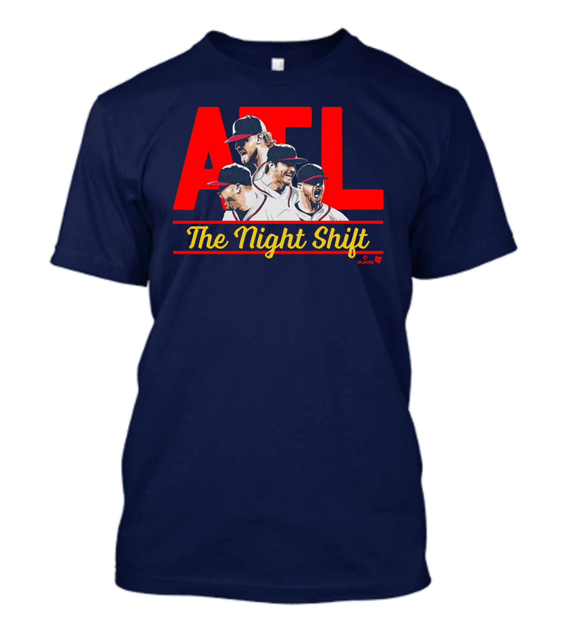 Breakingt Merch Atlanta The Night Shift Mlbpa Licensed ATL Players T-Shirt