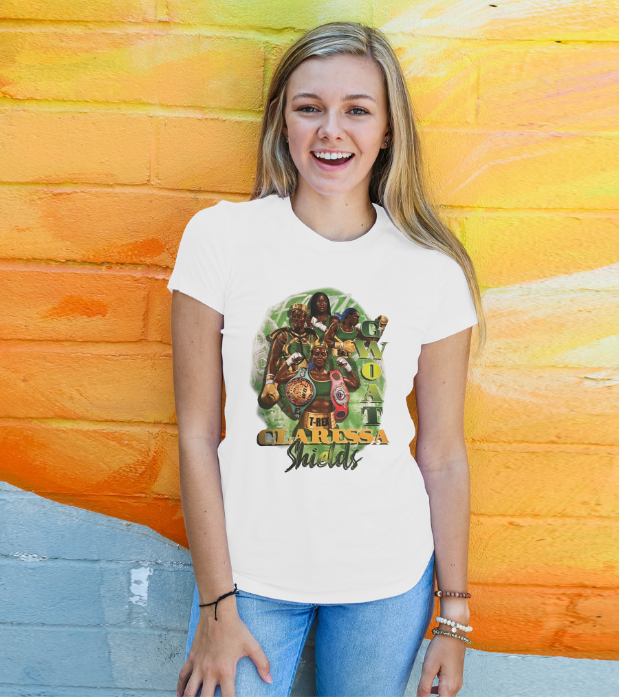 Claressa Shields GWOAT T-Rex Boxing Champion T-Shirt