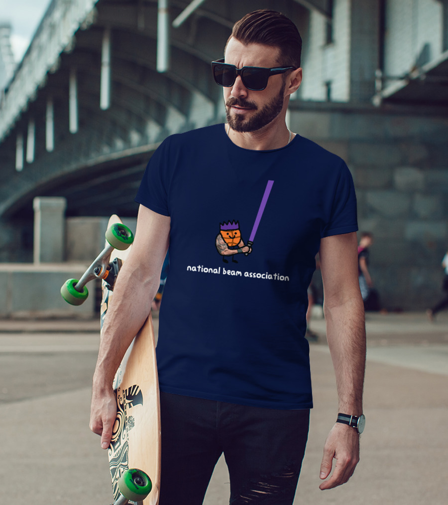 National Beam Association Basketball Warrior With Purple Beam T-Shirt