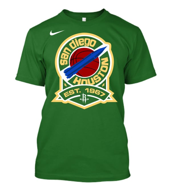 San Diego Houston Basketball Rocket Est 1967 T-Shirt