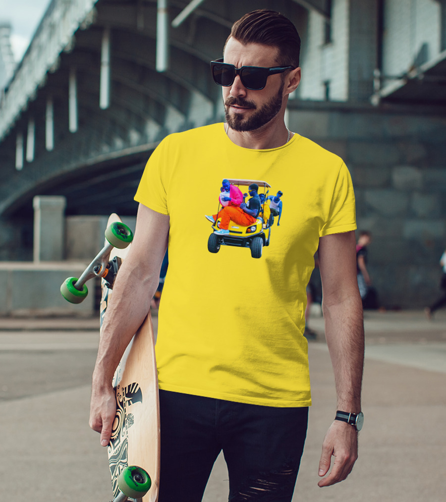Brckhmptn Merch Brockhampton Star Blue People Yellow Golf Cart T-Shirt