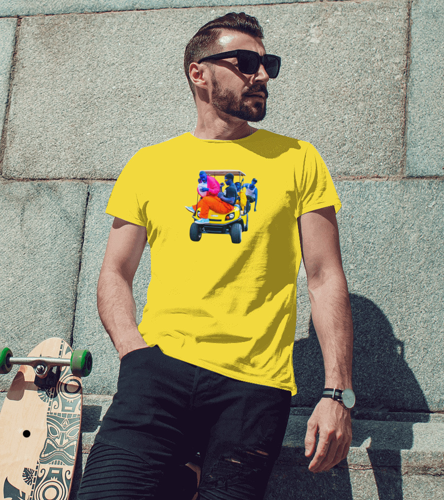 Brckhmptn Merch Brockhampton Star Blue People Yellow Golf Cart T-Shirt