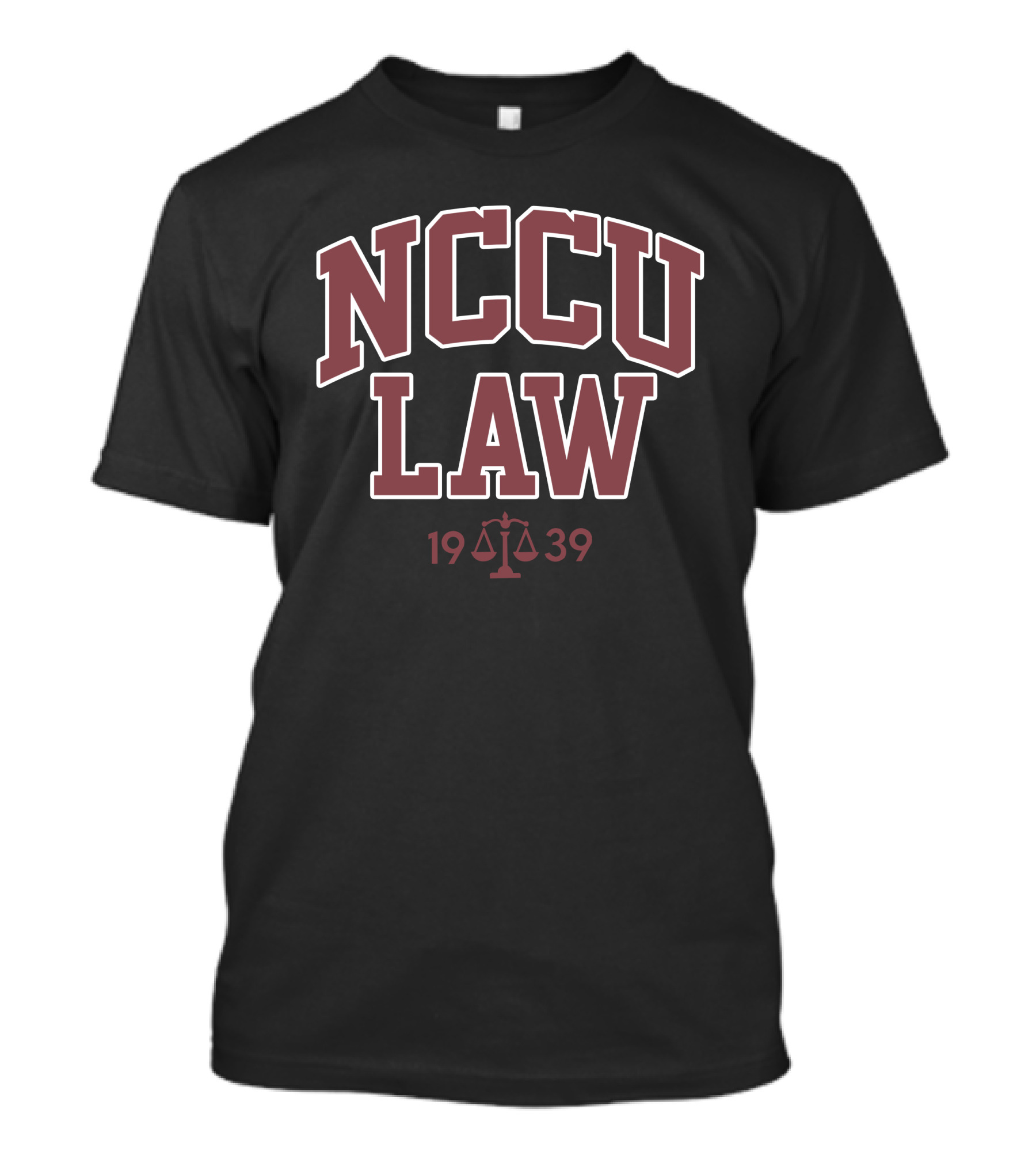 Hbcuthrowbacks NCCU Law 19 39 Scales Of Justice Retro T-Shirt