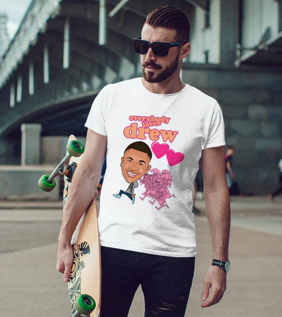 Tdashrich Tequan Richmond Everybody Loves Drew Hearts Cartoon Characters T-Shirt