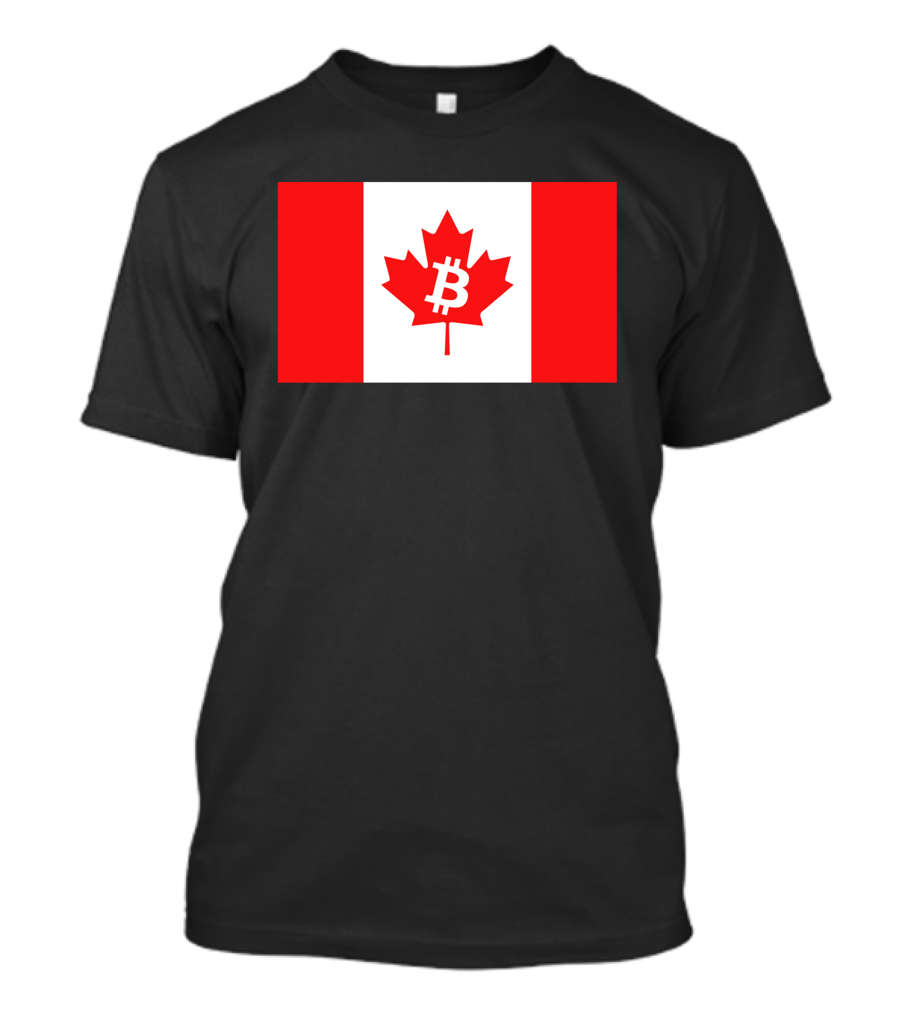 Bitcoin Canada Maple Leaf Flag Red 2 T-Shirt