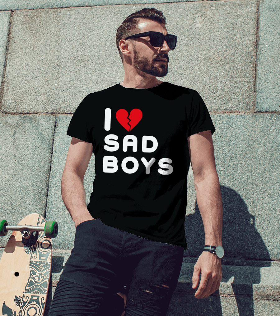 I Love Sad Boys Broken Heart T-Shirt