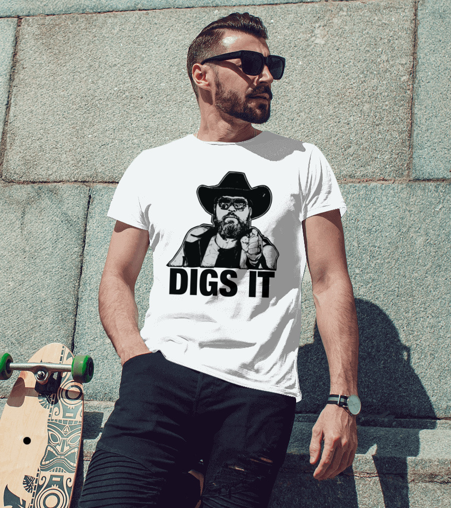 Pat McAfee Cowboy Style Digs It Rugged Look T-Shirt