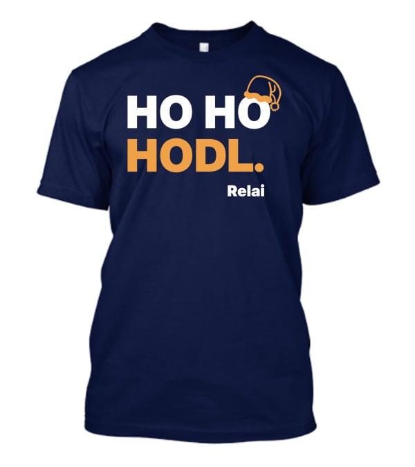 Ho Ho Hodl Relai Christmas Santa Hat Bitcoin T-Shirt