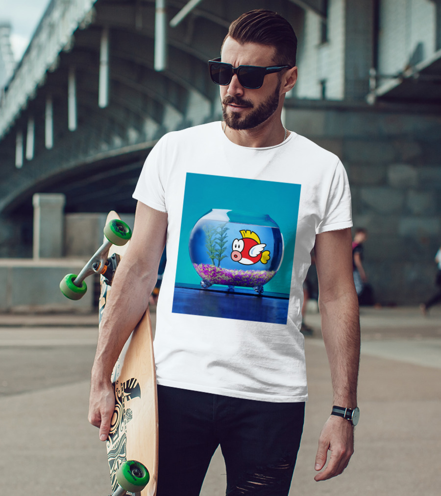 Nintendo Mario Cheep Cheep Fish Bowl T-Shirt