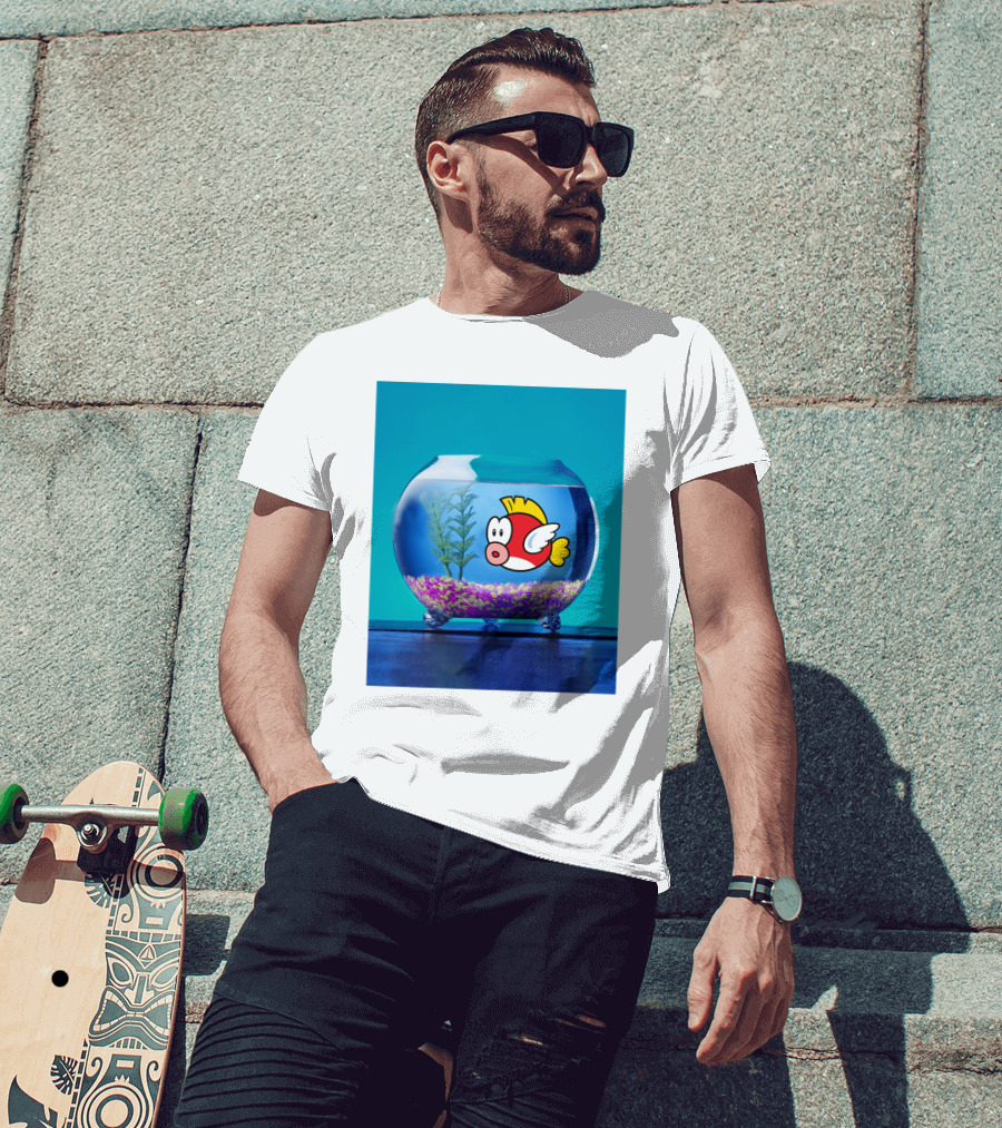Nintendo Mario Cheep Cheep Fish Bowl T-Shirt