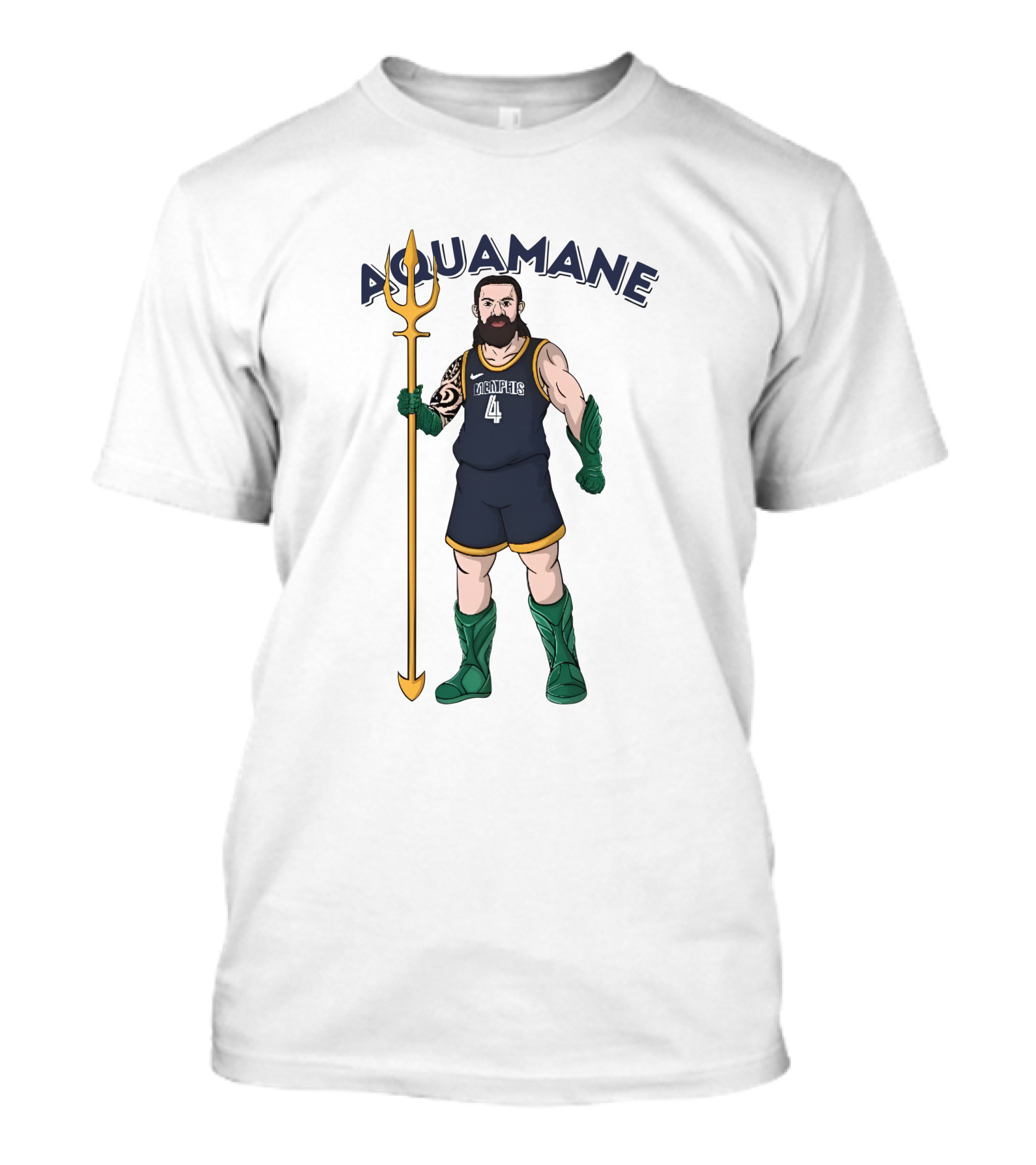 Aquamane Steven Adams Memphis Basketball Number 4 T-Shirt
