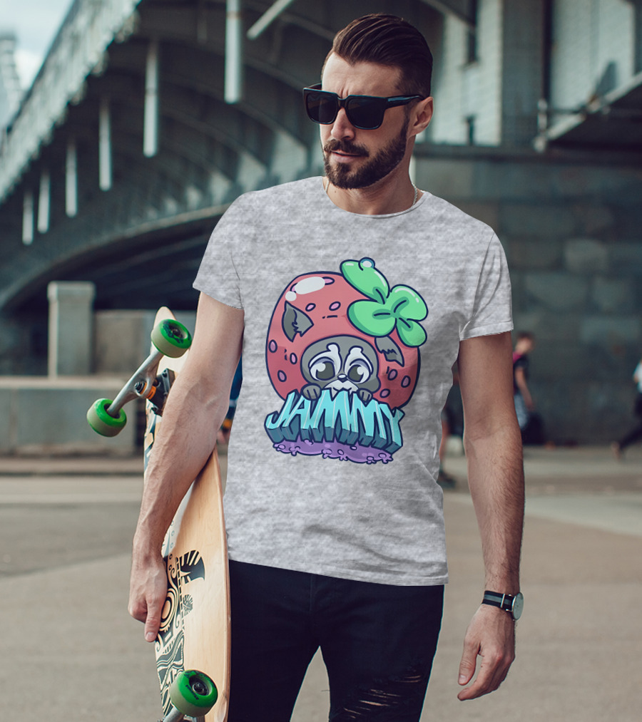 Jamplan Shop Jammin' Cute Strawberry Animal Jammy T-Shirt